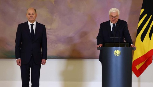 Olaf Scholz i Frank-Walter Steinmeier