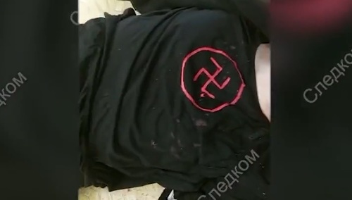 Swastyka na koszulce sprawcy strzelaniny w Rosji