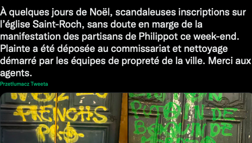 Napisy na kościele pw. św. Rocha w Paryżu