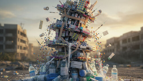 Wieża z leków i tabletek