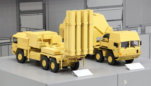 Model niemieckiej wyrzutni IRIS-T w wersji ziemia-powietrze