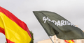 Flaga Hiszpanii i związku zawodowego "Solidaridad"