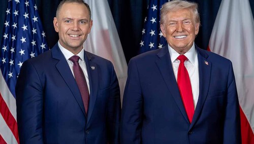 Karol Nawrocki i Donald Trump rozmawiali w Davos