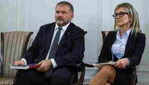 Minister sprawiedliwości Waldemar Żurek i Ewa Wrzosek,  którą szef resortu mianował radcą generalnym w biurze ministra