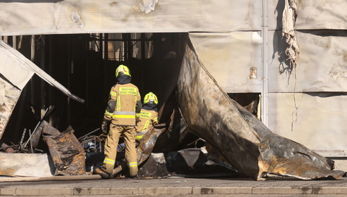 WARSZAWA POŻAR CENTRUM HANDLOWEGO PRZY MARYWILSKIEJ 44
