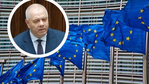Wicepremier Jacek Sasin / siedziba Komisji Europejskiej w Brukseli