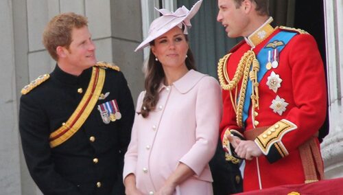 Książę Harry, książę William i Kate Middleton