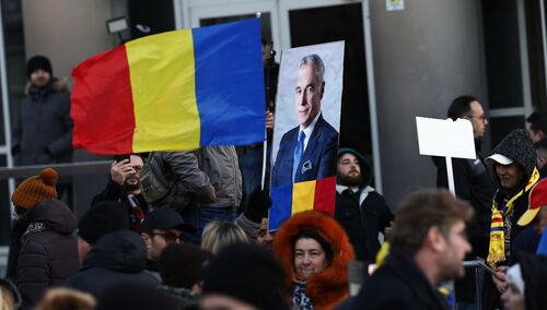 wiec poparcia Georgescu