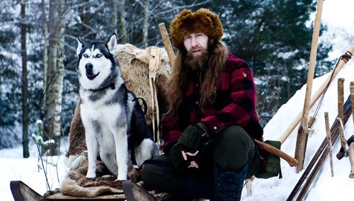 Adam Gełdon ze swoim psem