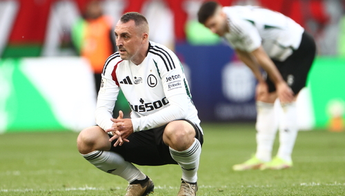 Piłkarz Legii Warszawa Michał Kucharczyk po meczu ostatniej kolejki piłkarskiej Ekstraklasy z FKS Stalą Mielec