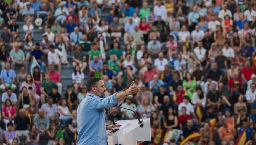 Santiago Abascal na spotkaniu z wyborcami w Guadalajarze
