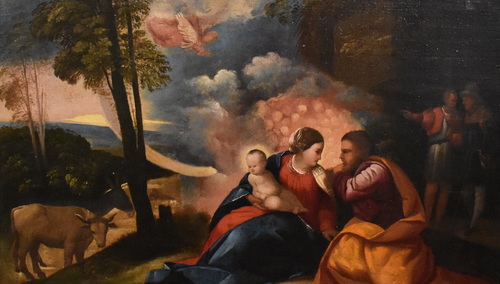 Dosso Dossi (kopia), Natività, (XVI-XVII w.), Pinacoteca Nazionale di Ferrara