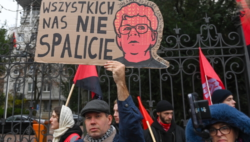 Protest „Sprawiedliwość dla Jolanty Brzeskiej" przed siedzibą Ministerstwa Sprawiedliwości w Warszawie