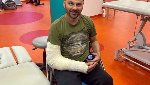 Marcin "Borkoś" Borkowski na rehabilitacji