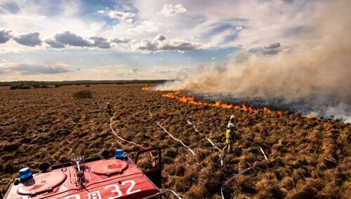 Pożar w Biebrzańskim Parku Narodowym w kwietniu 2025 roku