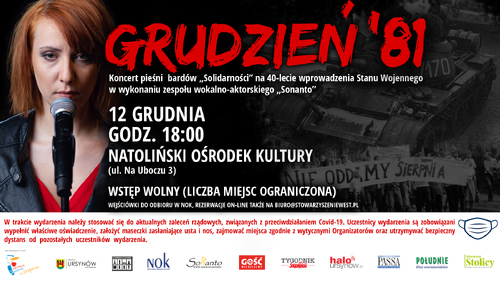 Grudzień '81. Zapraszamy na koncert pieśni bardów Solidarności