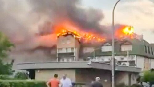 Pożar budynku mieszkalnego przy ul. Powstańców w Ząbkach 