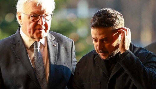 Frank-Walter Steinmeier i Wołodymyr Zełenski