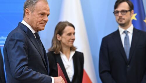Donald Tusk i Jakub Jaworowski
