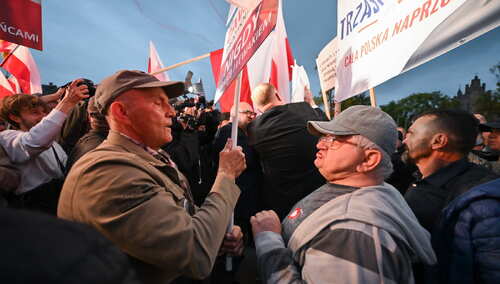 Debata prezydencka na rynku w Końskich organizowana przez TV Republika