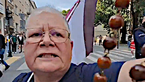 "Babcia Kasia" na "marszu równości" w Lublinie