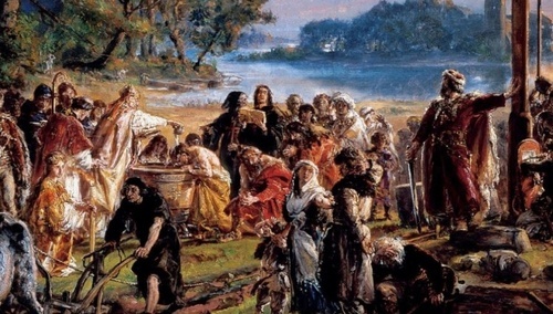 "Zaprowadzenie chrześcijaństwa" Jana Matejki