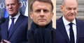 Donald Tusk, Emmanuel Macron i Olaf Scholz