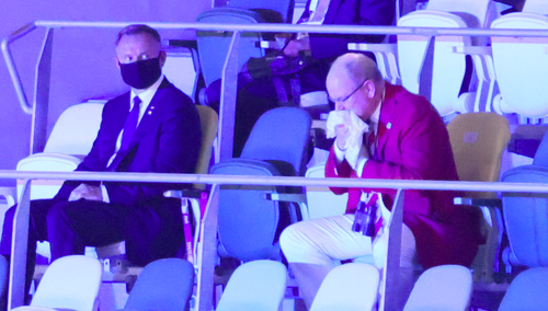 Książę Monako nie wyglądał na zdrowego. Wymowny wzrok Andrzeja Dudy