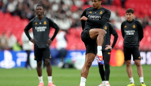 Real Madryt w rozgrzewce przed finałem LM 