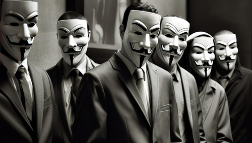 Zamaskowani ludzie. Ilustracja poglądowa