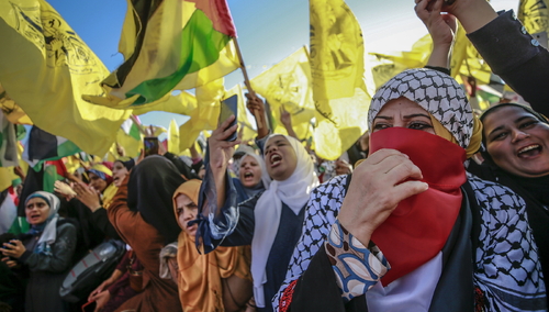 Palestyńska demonstracja w Strefie Gazy