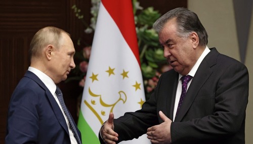 Emomali Rachmon i Władimir Putin