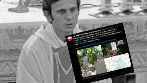 Zdewastowany pomnik bł. ks. Popiełuszki w Nowym Jorku. Ośrodek Monitorowania Antypolonizmu interweniuje