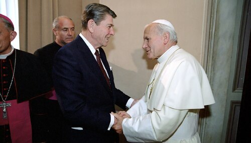 Jan Paweł II i Ronald Reagan