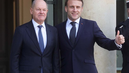 Olaf Scholz i Emmanuel Macron