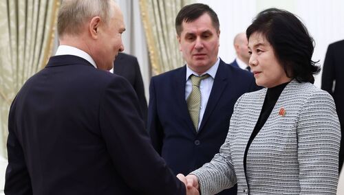 Spotkanie Władimira Putina z północnokoreańską minister spraw zagranicznych Choe Son Hui