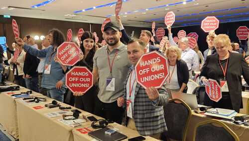 Polska delegacja podczas konferencji śródokresowej EKZZ