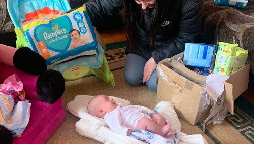 Pani Marianna z dziećmi w Iwano-Frankowsku