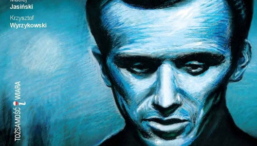 Fragment okładki komiksu „Ksiądz Jerzy Popiełuszko. Cena wolności”