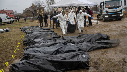 SBU: Wiemy, kim byli Rosjanie, którzy wydali rozkaz rozstrzelania cywilów pod Kijowem. Podano nazwiska