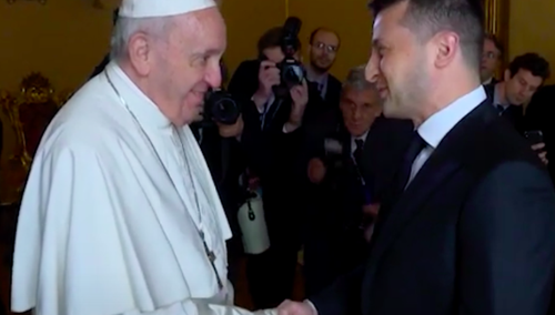 Papież Franciszek i Wołodymyr Zełenski