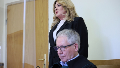 Beata Kozidrak podczas rozprawy sądowej