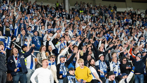 Kibice w czasie meczu Polska-Finlandia
