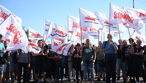Pikieta NSZZ "Solidarność" - zdjęcie poglądowe