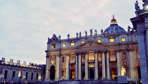 Watykan, widok na bazylikę św. Piotra