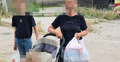 Kobieta z okolic Chersonia z dziećmi
