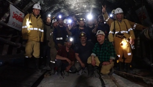 Protest w PG Silesia / fot. NSZZ "S" Region Podbeskidzie