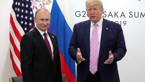 Spotkanie Donalda Trumpa z Władimirem Putinem w Japonii w 2019 roku