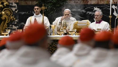 Msza św. w czasie konsystorza. Przewodniczy Leon XIV