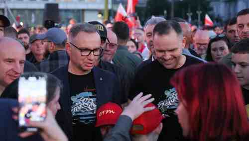 Odchodzący prezydent Andrzej Duda i rozpoczynający kadencję Karol Nawrocki